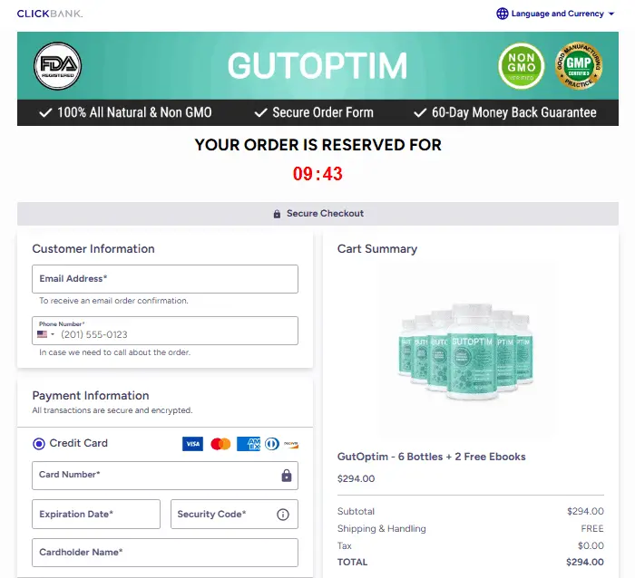 GutOptim order